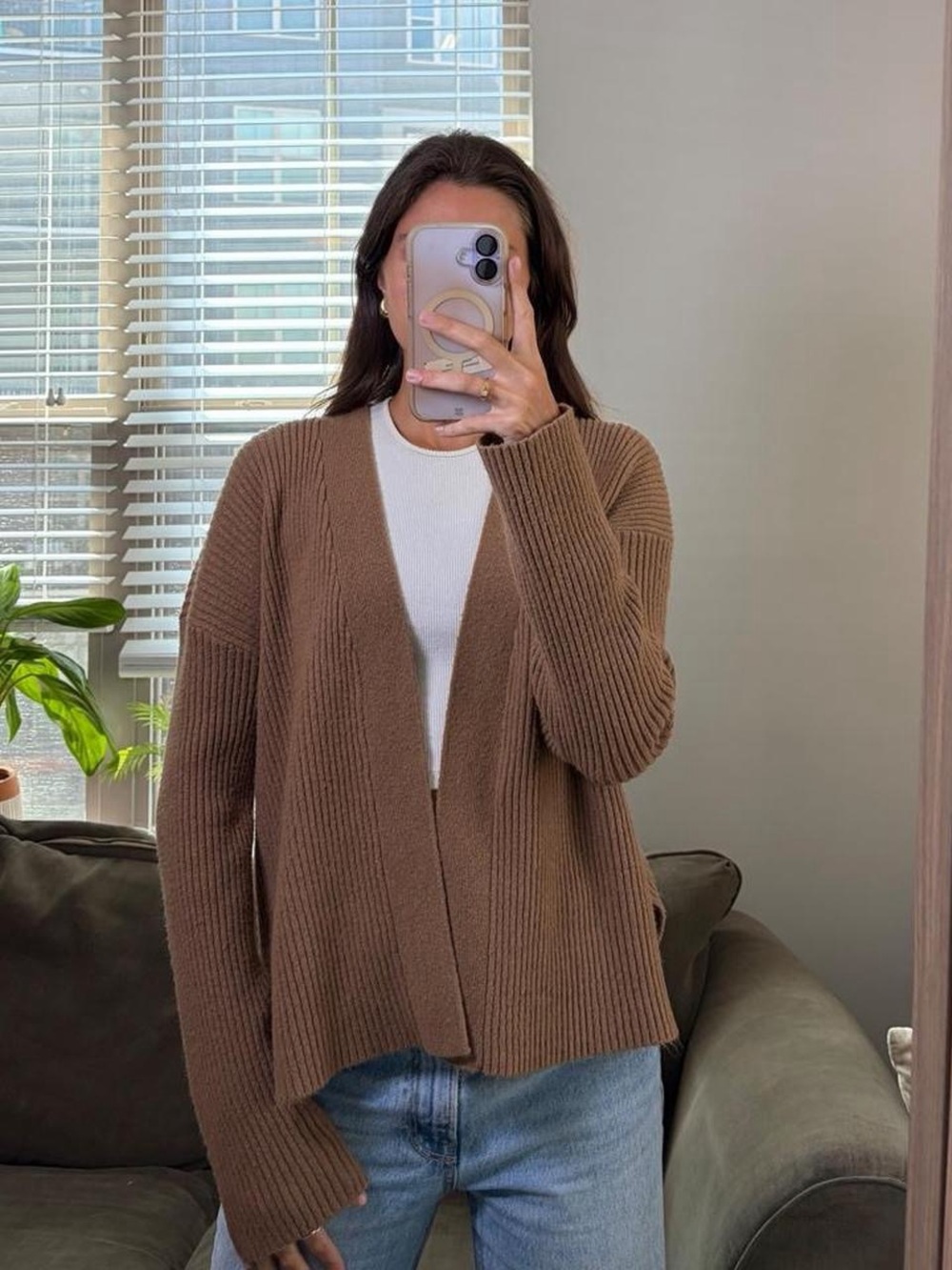 Tularosa brown knit cardigan